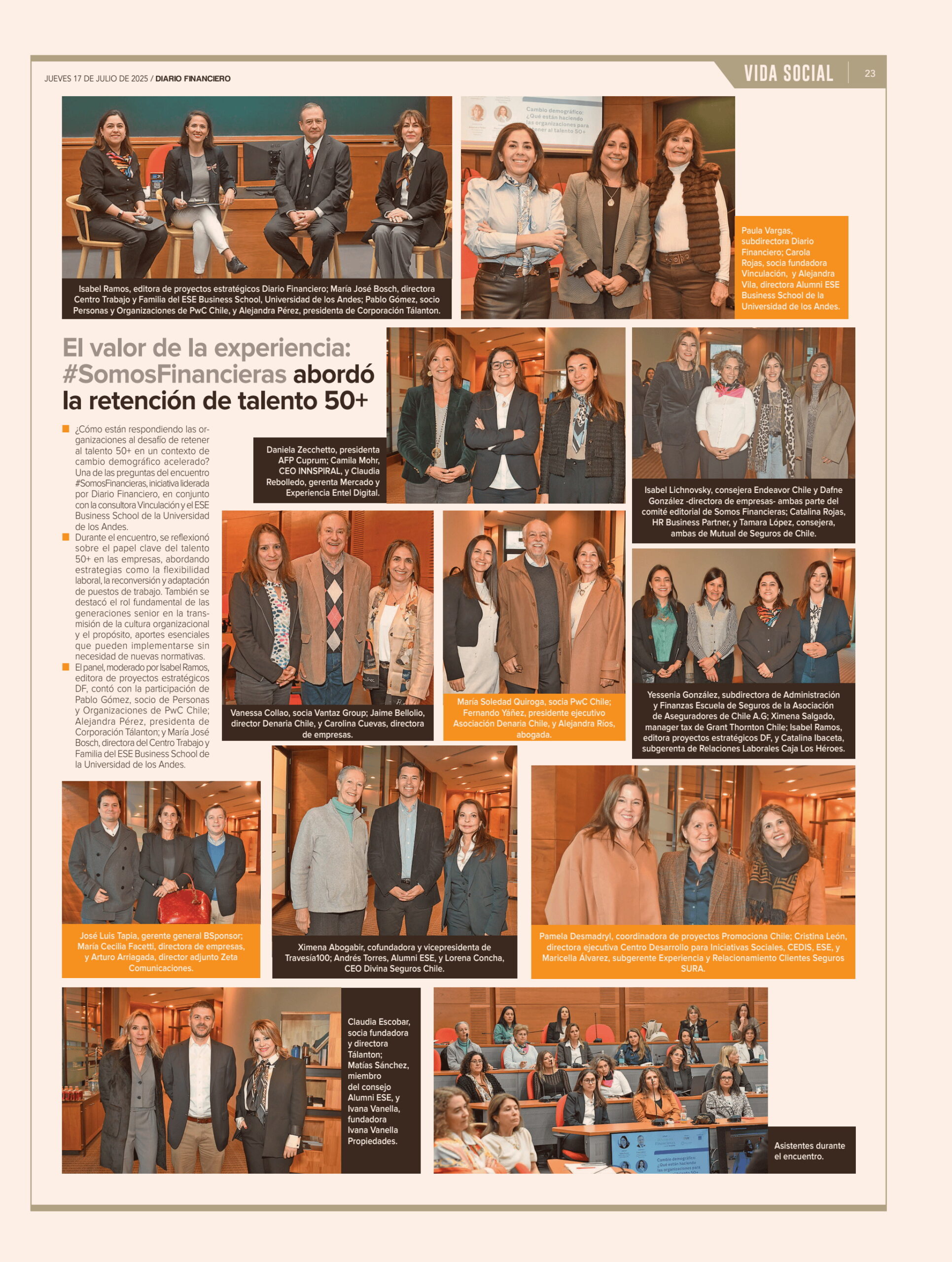 Camila Mohr participó en encuentro #SomosFinancieras sobre retención de talento 50+